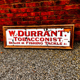 Durrant Fishing Tackle Dealer Enamel Sign