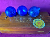 Cased Trio of Pilkington Glass Target Balls