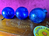 Cased Trio of Pilkington Glass Target Balls
