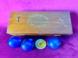 Cased Trio of Pilkington Glass Target Balls