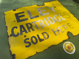 Original Double Sided Enamel Sign Eley Cartridges