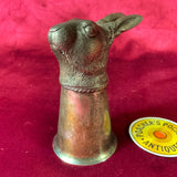 Beagling Hare White Metal Stirrup Cup