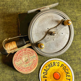 Rare Cased Illingworth No.1 Casting Threadline Reel