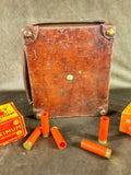 Antique Leather Shotgun Cartridge Magazine