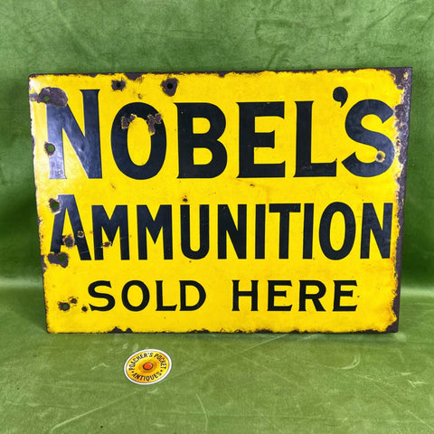 Original Nobel’s Ammunition Enamel Sign