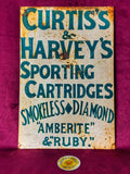 Original Painted Metal Sign for Curtis’s Harvey’s Cartridges