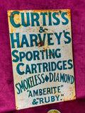 Original Painted Metal Sign for Curtis’s Harvey’s Cartridges