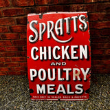 Original enamel sign Spratt’s Chicken & Poultry Meals