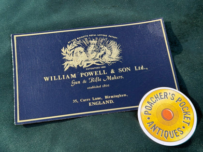 Genuine Leather Gilded Gun Case Label from William Powell