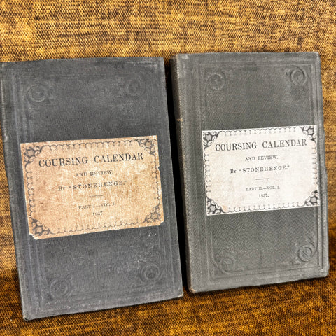 Coursing Calendar 1856-1857 Stonehenge 1st Ed, 2 Vols