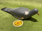 British Wooden Pigeon Decoy with Stand by Boddy