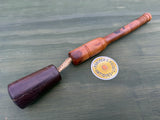19thC English Turned Boxwood Lignum Gamekeeper’s Swingle