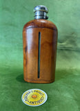 Large Edwardian Leather Glass Spirit Flask