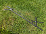Rare Antique Aurouze Paris Iron Badger Tongs