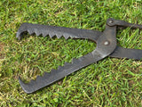 Rare Antique Aurouze Paris Iron Badger Tongs