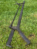 Rare Antique Aurouze Paris Iron Badger Tongs