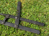 Rare Antique Aurouze Paris Iron Badger Tongs