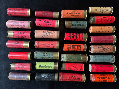 29 Inert Empty Vintage Paper Cased Cartridges