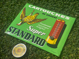 Original Super Standard Cartridges Advertising Thermometer Showcard