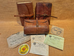 Three Victorian Leather Fly Fishing Wallets Army & Navy
