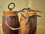 Vintage Brown Leather Riding Hunting Boots & Trees