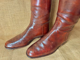 Vintage Brown Leather Hunting Riding Boots & Trees