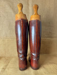 Vintage Brown Leather Hunting Riding Boots & Trees