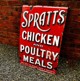 Enamel Sign Spratt’s Chicken and Poultry Meals