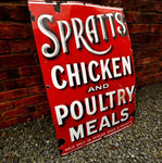 Enamel Sign Spratt’s Chicken and Poultry Meals