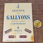 1960s Gallyon’s Cartridges Advertising Show Card