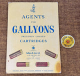 1960s Gallyon’s Cartridges Advertising Show Card