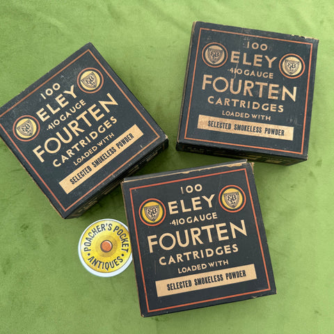 Three Genuine Eley 410 Fourten Cartridge Boxes