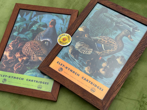 Pair of Original Eley Kynoch Cartridges Showcards