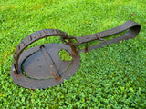 Antique Heavy Large Animal Trap with Sharp Teeth