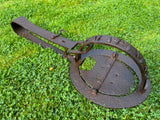 Antique Heavy Large Animal Trap with Sharp Teeth