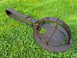 Antique Heavy Large Animal Trap with Sharp Teeth