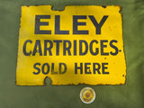 Original Double Sided Enamel Sign Eley Cartridges