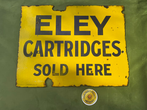 Original Double Sided Enamel Sign Eley Cartridges