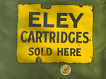 Original Double Sided Enamel Sign Eley Cartridges