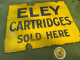 Original Double Sided Enamel Sign Eley Cartridges
