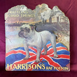 Rare Die Cut Sign Advertising Harrison’s Rat Poison 🇬🇧