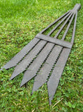 Large 5-tine Forged Eel Spear