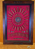 Magnificent Kynoch Ammunition brass cartridge display board