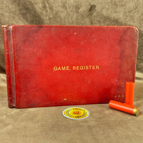 Leather Bound Game Register British Colonial