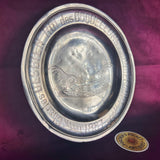 Rare King of Cock Fighters Cockfighting Trophy Plate 1867