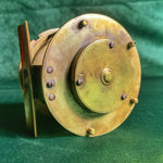 Brass 3 1/2” Wide Spool Folding Handle Winch Reel