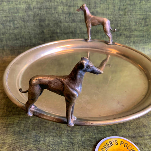 Silver Plated Greyhound Serving Platter