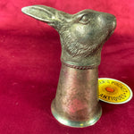 Beagling Hare White Metal Stirrup Cup