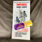 Original Imperial Game Loads Shotgun Cartridge Show Card