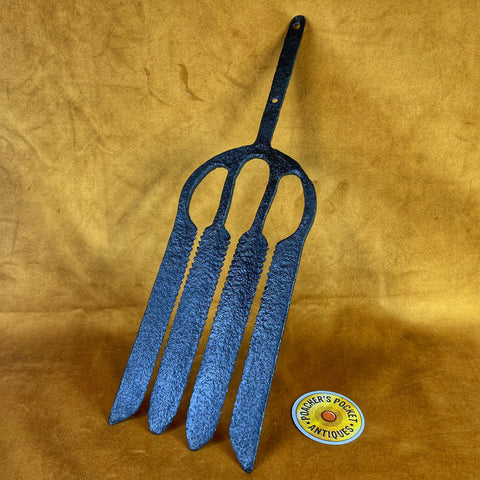 Vintage 4-Tine Iron Eel Spear